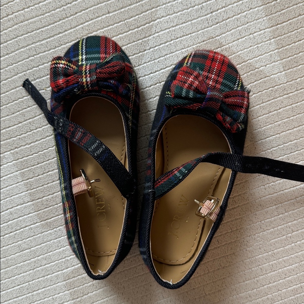 J. Crew Tartan Bow Flats